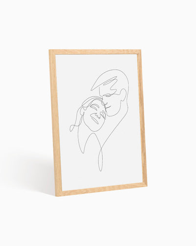 Poster Personalizzato Ritratto in Line Art