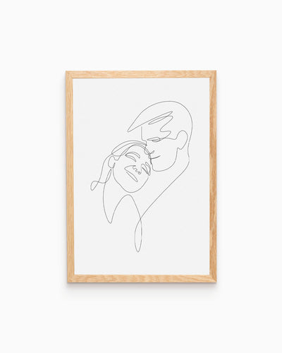 Poster Personalizzato Ritratto in Line Art