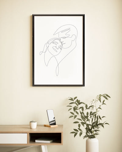 Poster Personalizzato Ritratto in Line Art