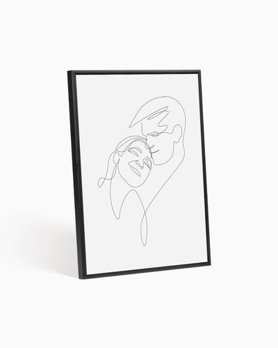 Poster Personalizzato Ritratto in Line Art