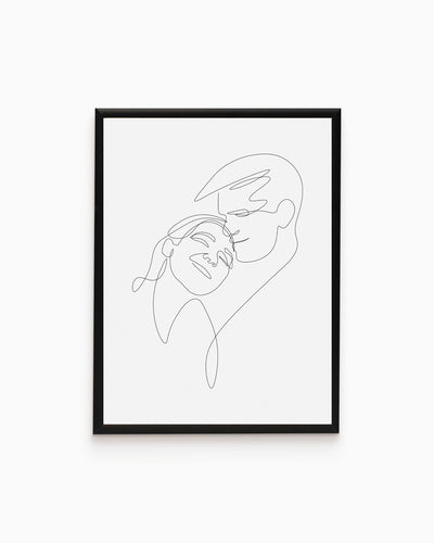 Poster Personalizzato Ritratto in Line Art