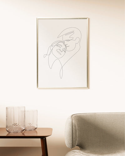 Poster Personalizzato Ritratto in Line Art