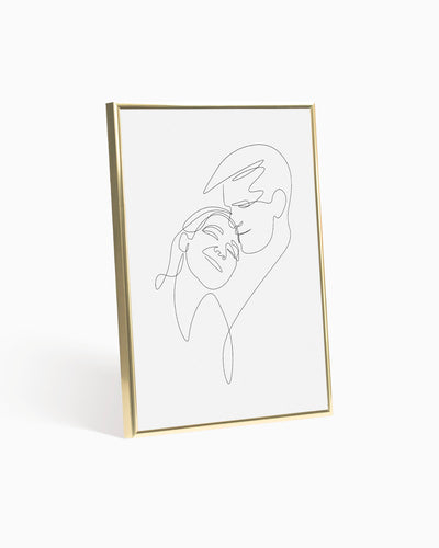 Poster Personalizzato Ritratto in Line Art