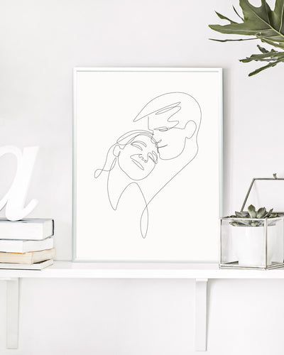 Poster Personalizzato Ritratto in Line Art