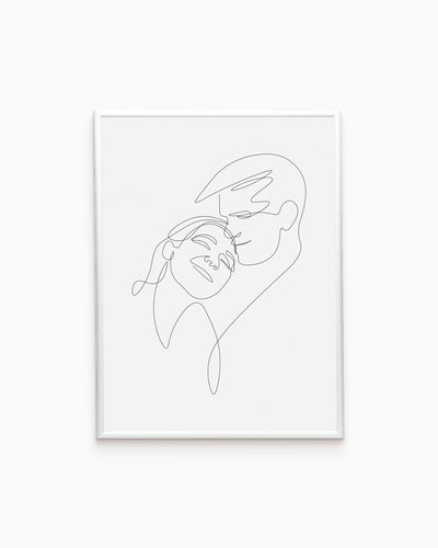 Poster Personalizzato Ritratto in Line Art