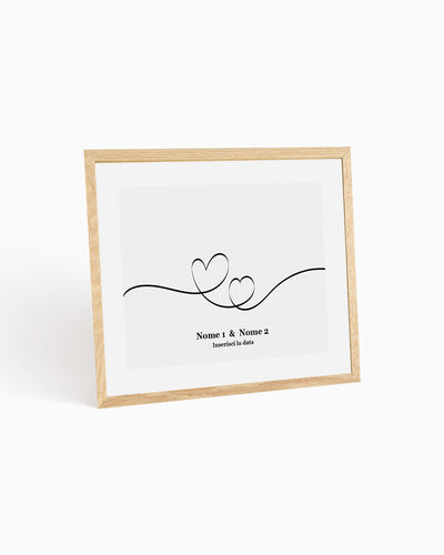 poster personalizzato moderno idea regalo, complemento d'arredo #colore_cornice-wood-natural