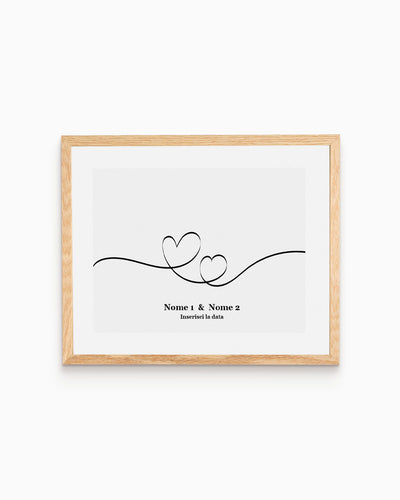 poster personalizzato moderno idea regalo, complemento d'arredo #colore_cornice-wood-natural