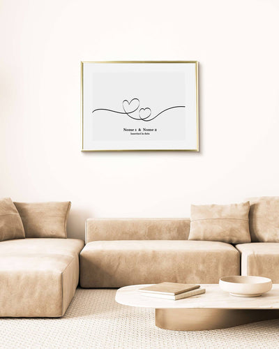 poster personalizzato moderno idea regalo, complemento d'arredo #colore_cornice-oro