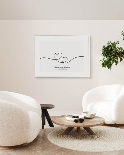 poster personalizzato moderno idea regalo, complemento d'arredo #colore_cornice-argento
