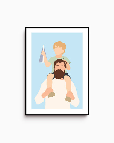 Poster Personalizzato Ritratto Flat