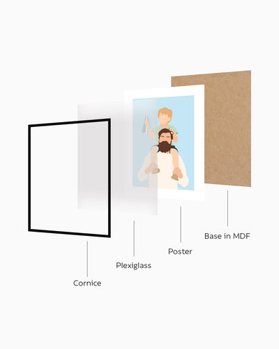 Poster Personalizzato Ritratto Flat