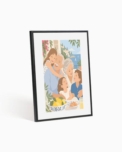 Poster Personalizzato Ritratto Flat