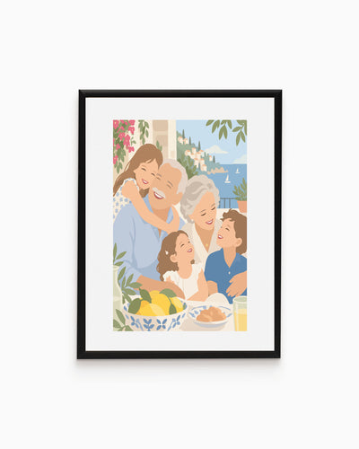 Poster Personalizzato Ritratto Flat