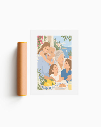 Poster Personalizzato Ritratto Flat