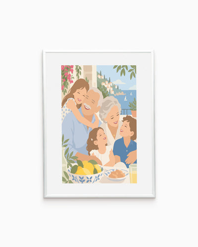 Poster Personalizzato Ritratto Flat