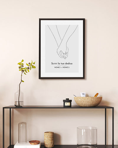 poster personalizzato moderno idea regalo, complemento d'arredo #colore_cornice-nera