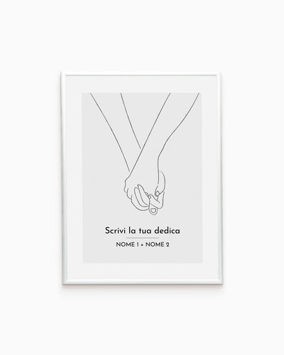 poster personalizzato moderno idea regalo, complemento d'arredo #colore_cornice-argento