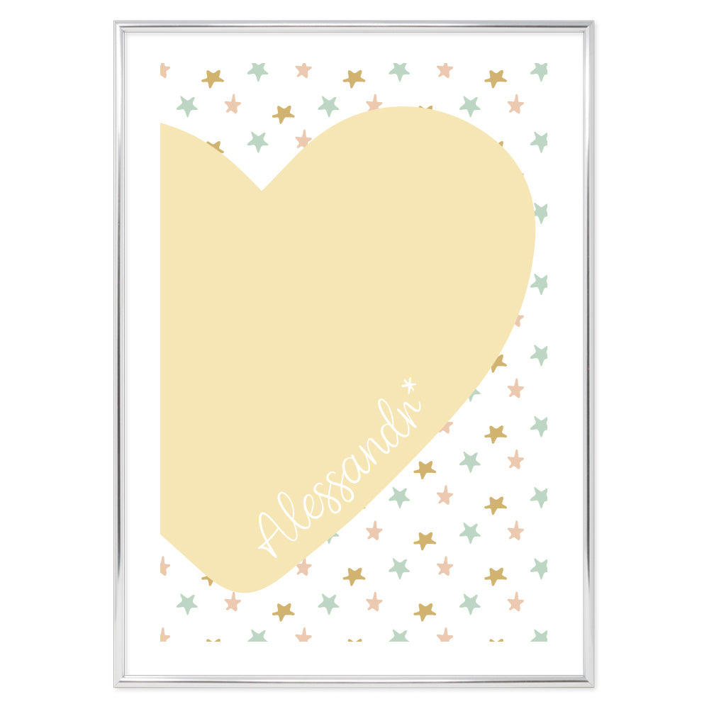 Personalized Kids Heart Poster