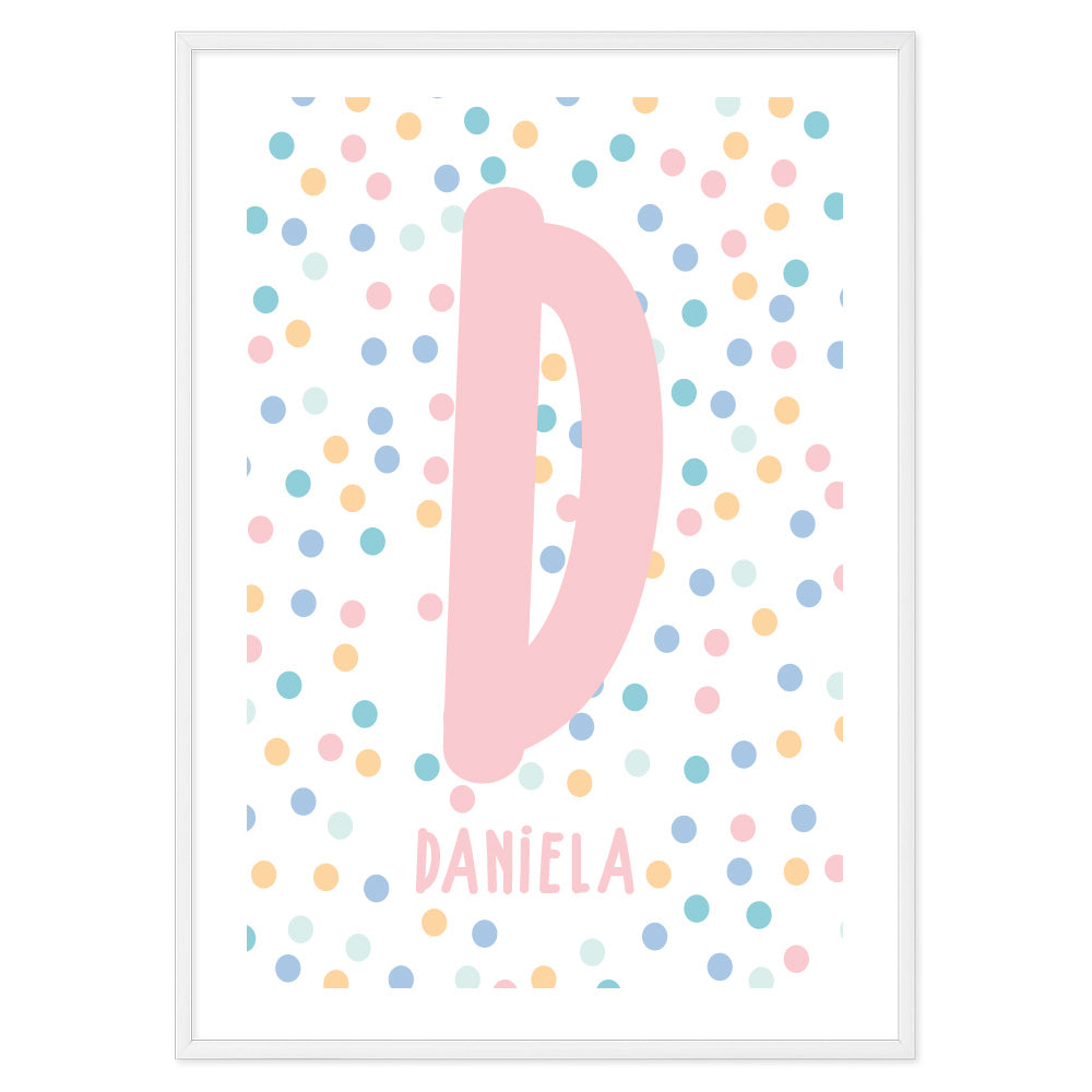Poster Personalizzato Kids Pois Pink