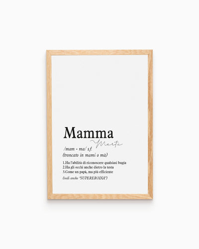 Poster Personalizzato Definizione di mamma