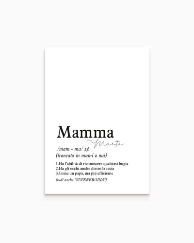 Poster Personalizzato Definizione di mamma
