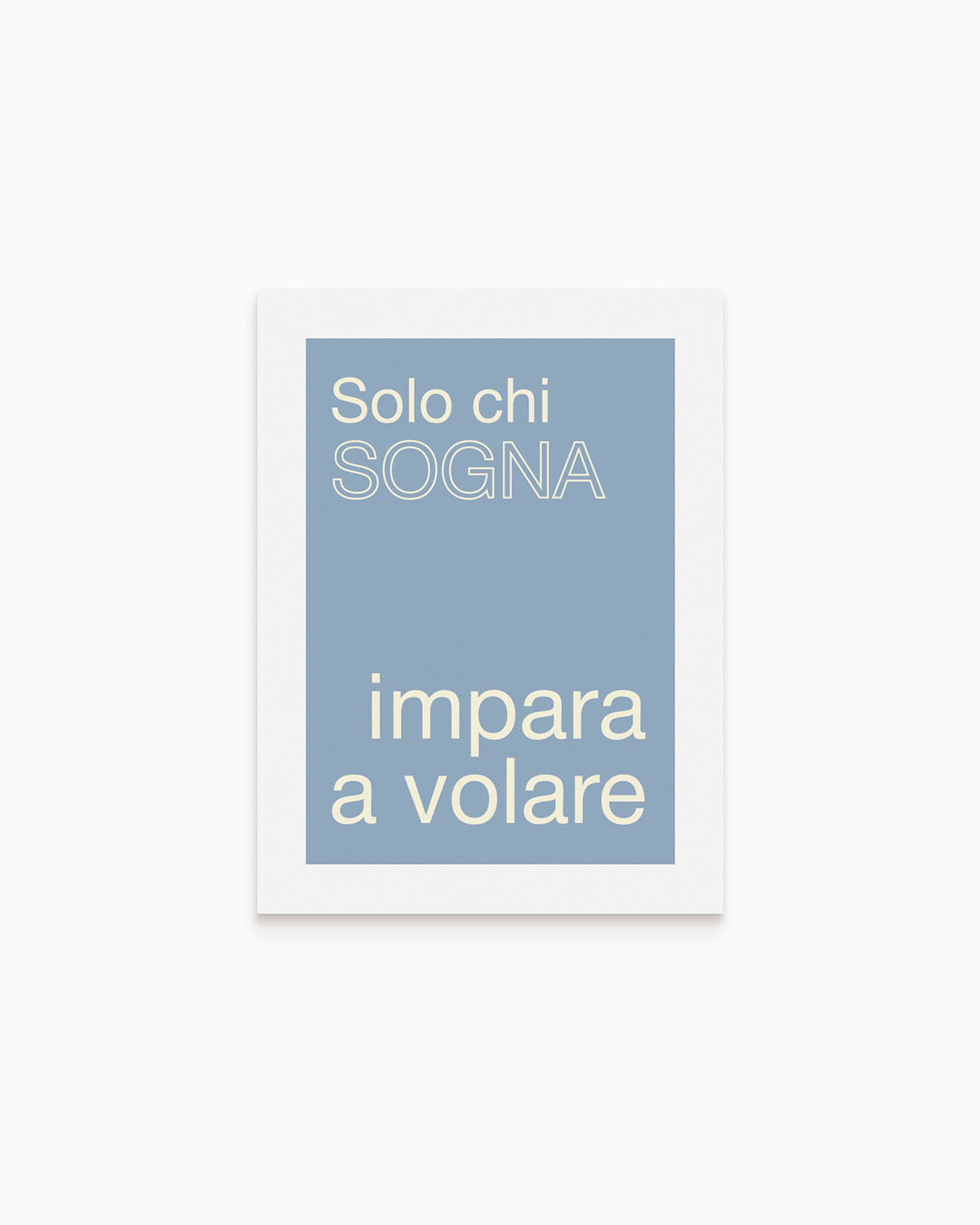 Poster Solo chi sogna impare a volare
