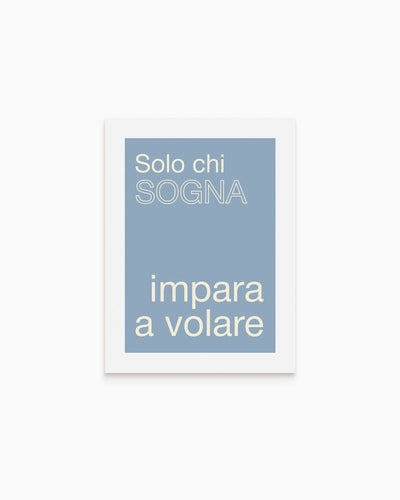 Poster Solo chi sogna impare a volare