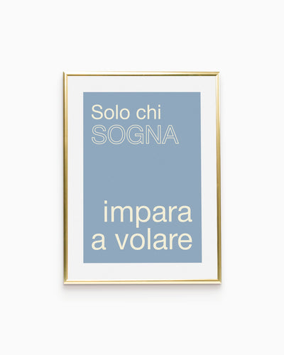 Poster Solo chi sogna impare a volare