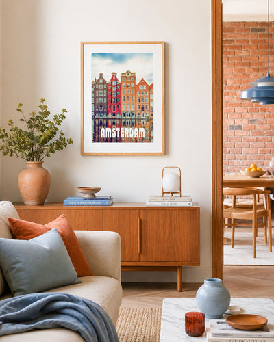 Poster city artistic Amsterdam