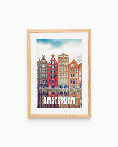 Poster city artistic Amsterdam