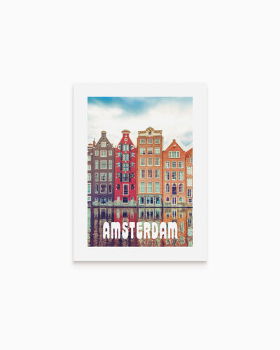 Poster city artistic Amsterdam