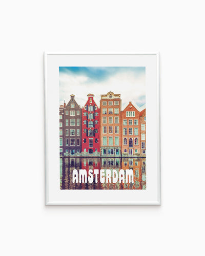 Poster city artistic Amsterdam