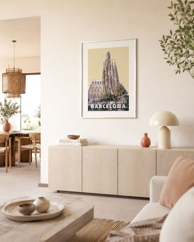 Poster city artistic Barcellona