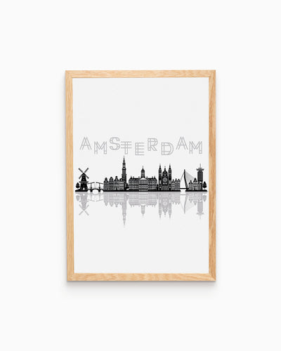 Poster Skyline Amsterdam