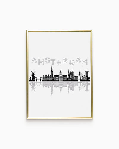 Poster Skyline Amsterdam