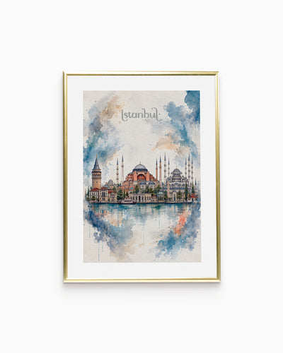 Poster city artistic Istanbul