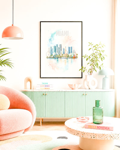Poster city artistic Miami