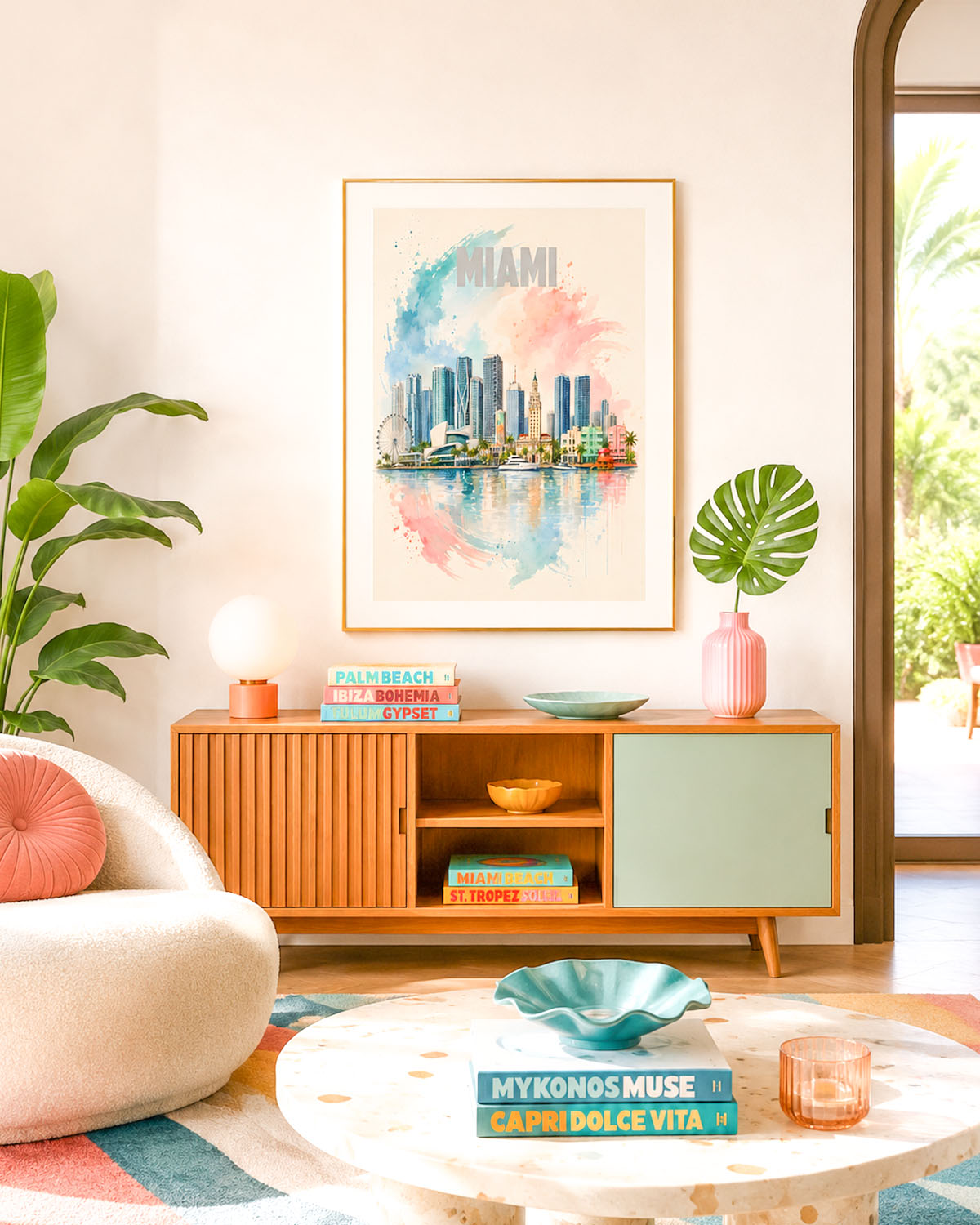 Poster city artistic Miami