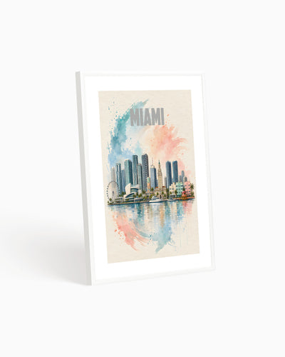 Poster city artistic Miami