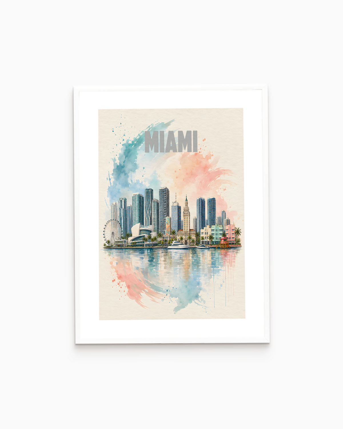 Poster city artistic Miami
