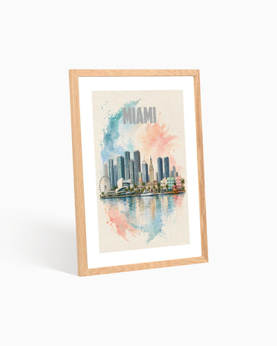 Poster city artistic Miami