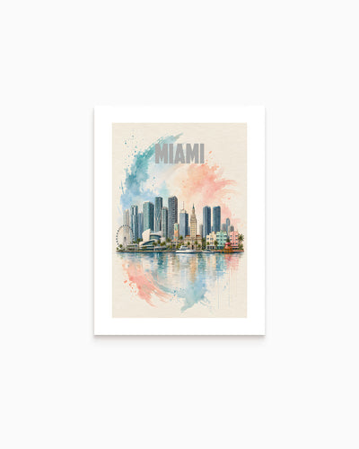 Poster city artistic Miami