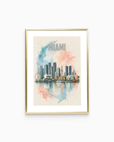 Poster city artistic Miami