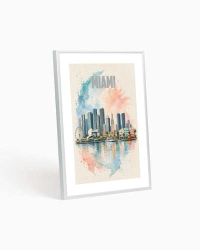 Poster city artistic Miami