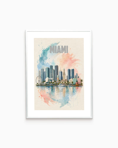 Poster city artistic Miami