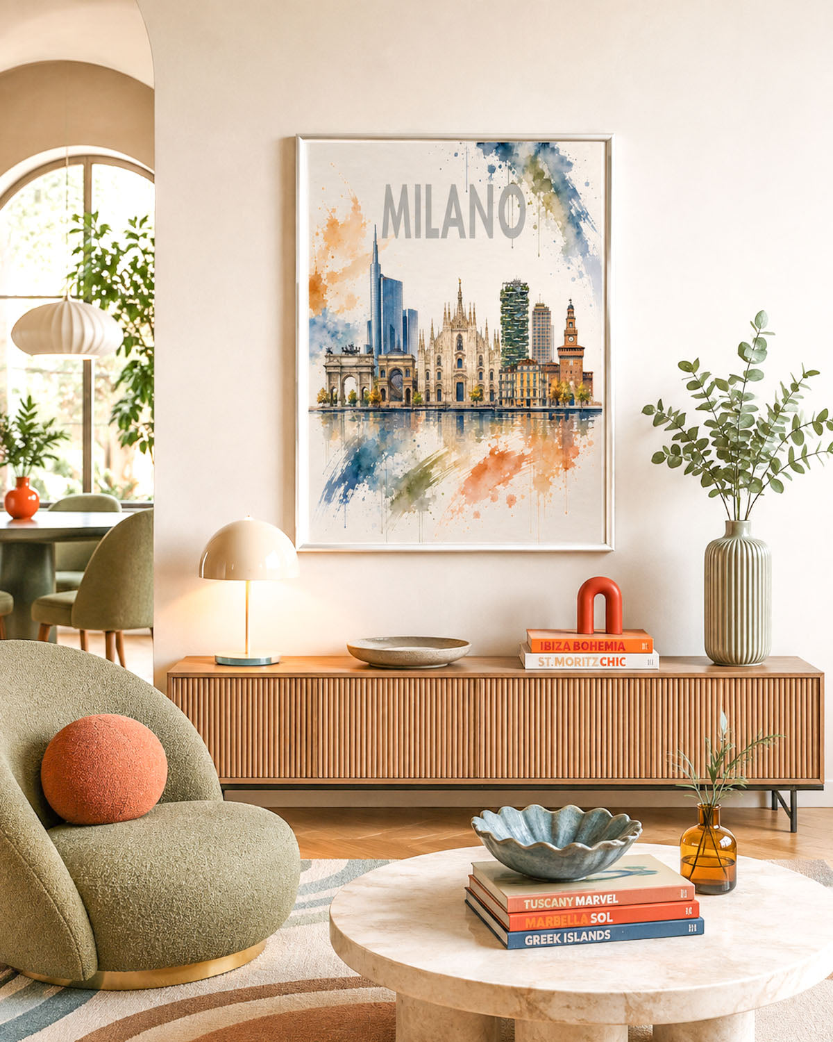 Poster city artistic Milano