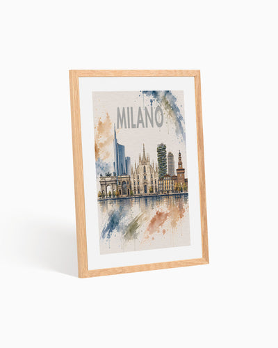 Poster city artistic Milano