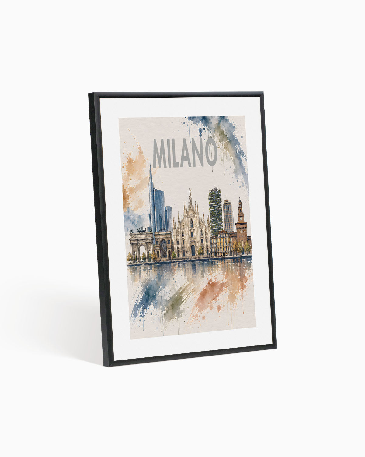 Poster city artistic Milano