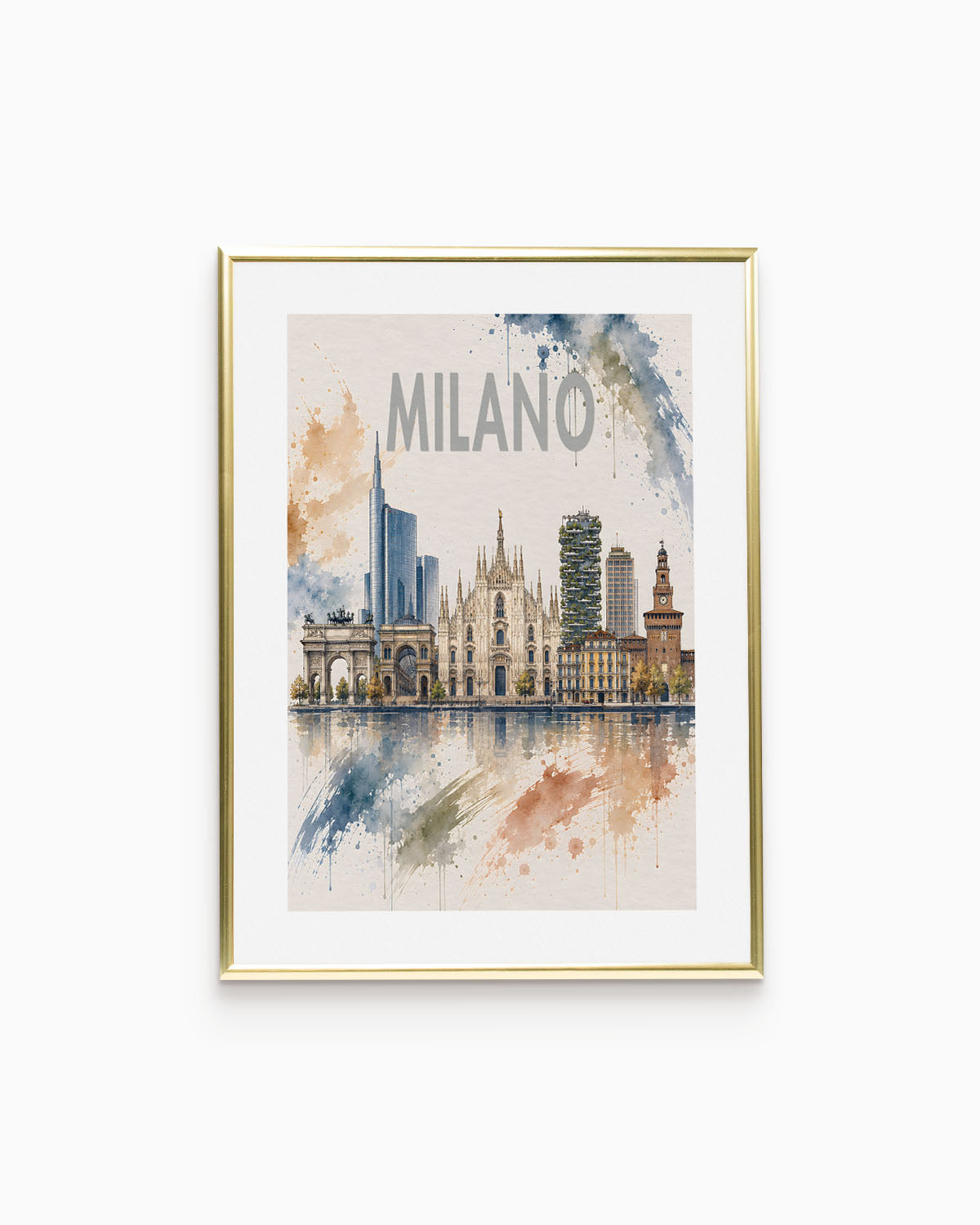 Poster city artistic Milano