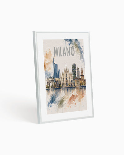 Poster city artistic Milano